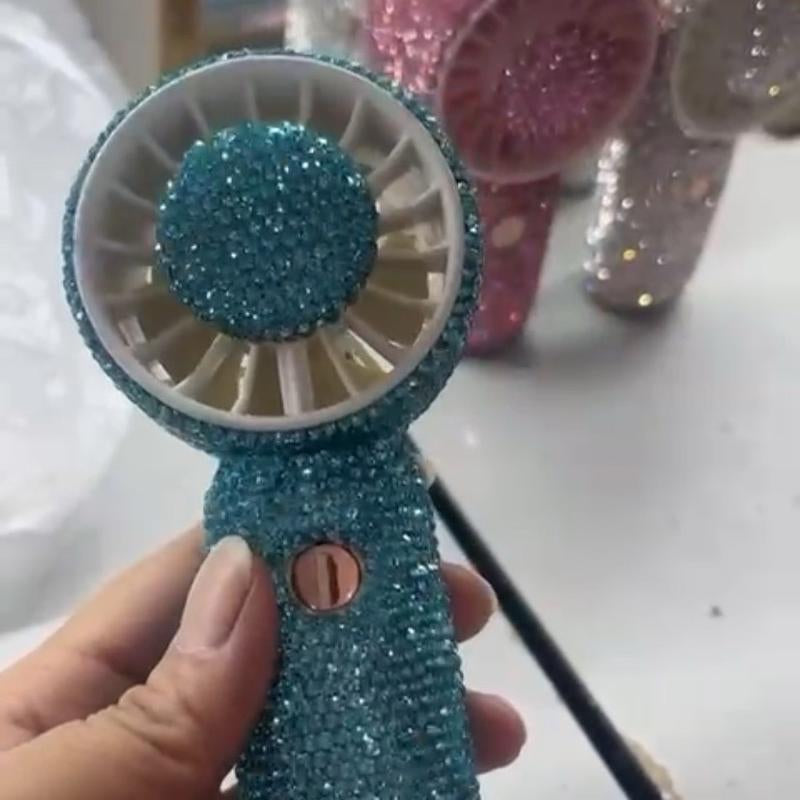 Boujee Essentials Rhinestone Fans