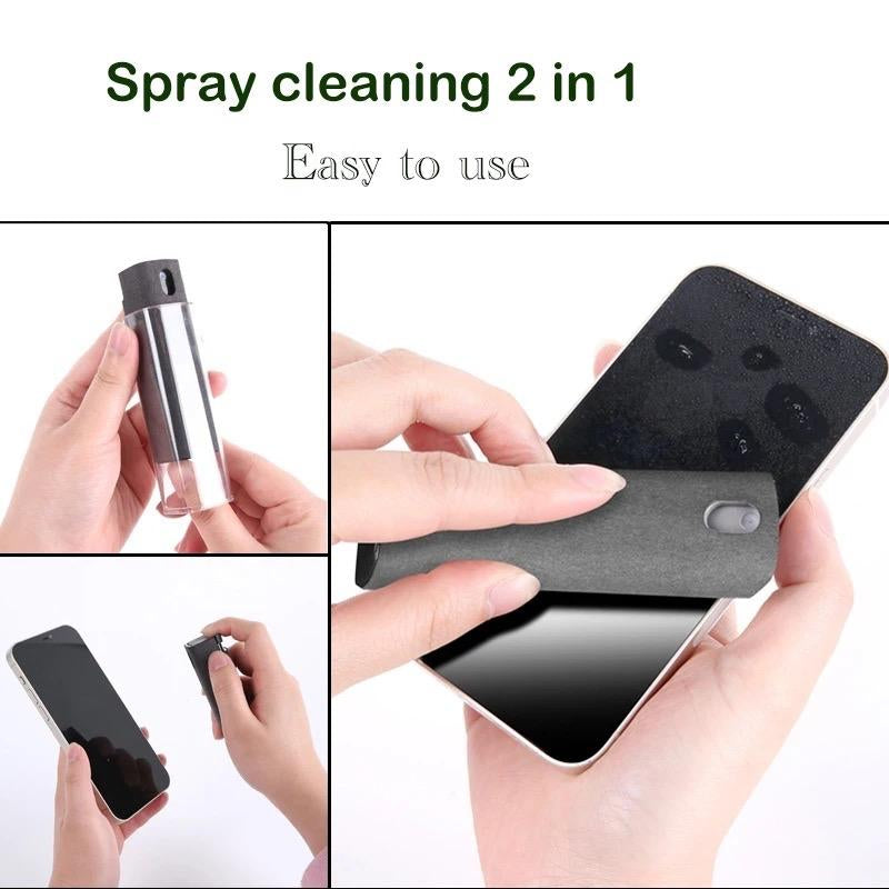 All-Purpose Mist Cleaner, Screen Cleaner, for All Phones, Laptop and Tablet Screens,Two in One Spray and Microfiber Cloth
