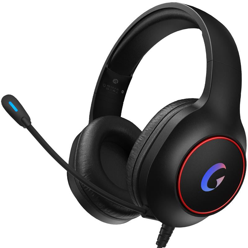 Gaming Headset for PS5, PS4, PC, Mac, Switch, Xbox, 2025 New Year, Earbud , Surround Sound RGB Gaming Headphones with Noise Canceling Mic, 50MM Dynamic Drivers, 3.5MM Audio Jack BF Cable Adapter