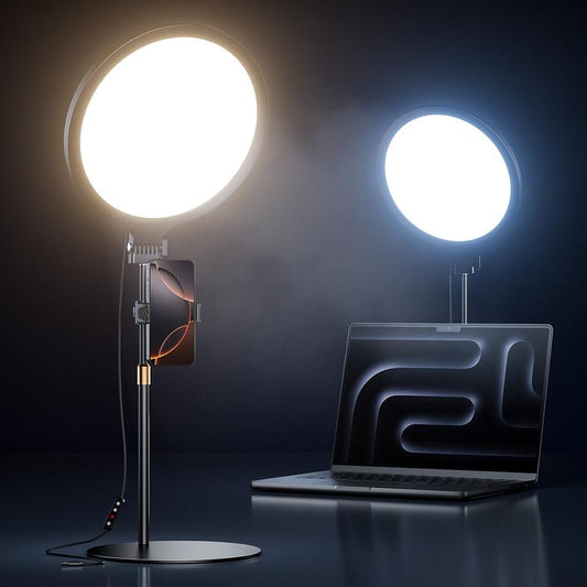 10.5" Ring Light with Stand, Weilisi Full-Screen Selfie Ring Light for Desk with Phone Holder, Adjustable Laptop Light for Video Recording, Zoom Lighting for Computer, Meeting, Live Streaming