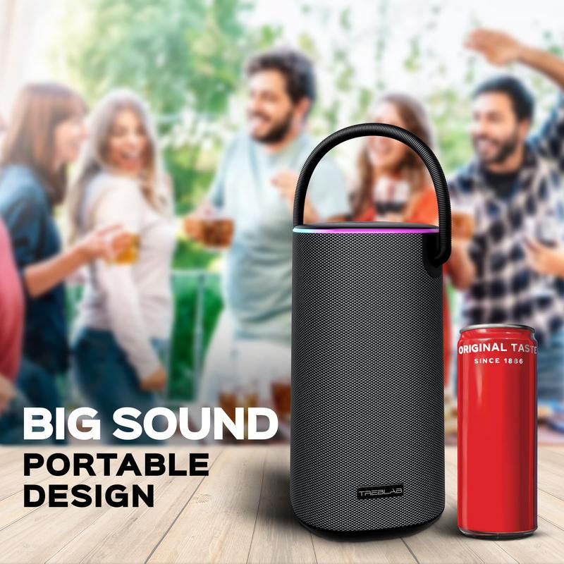 Bass Beast TREBLAB Hd-Force - Portable Bluetooth Speaker - IPX6 Waterproof Speaker, Loud 60W Stereo Sound W/Bass, Powerbank, Speaker for Outdoor - Charging