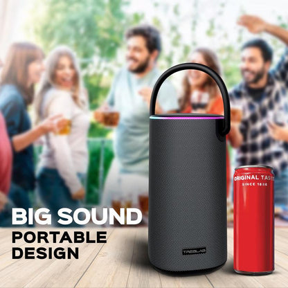 Bass Beast TREBLAB Hd-Force - Portable Bluetooth Speaker - IPX6 Waterproof Speaker, Loud 60W Stereo Sound W/Bass, Powerbank, Speaker for Outdoor - Charging
