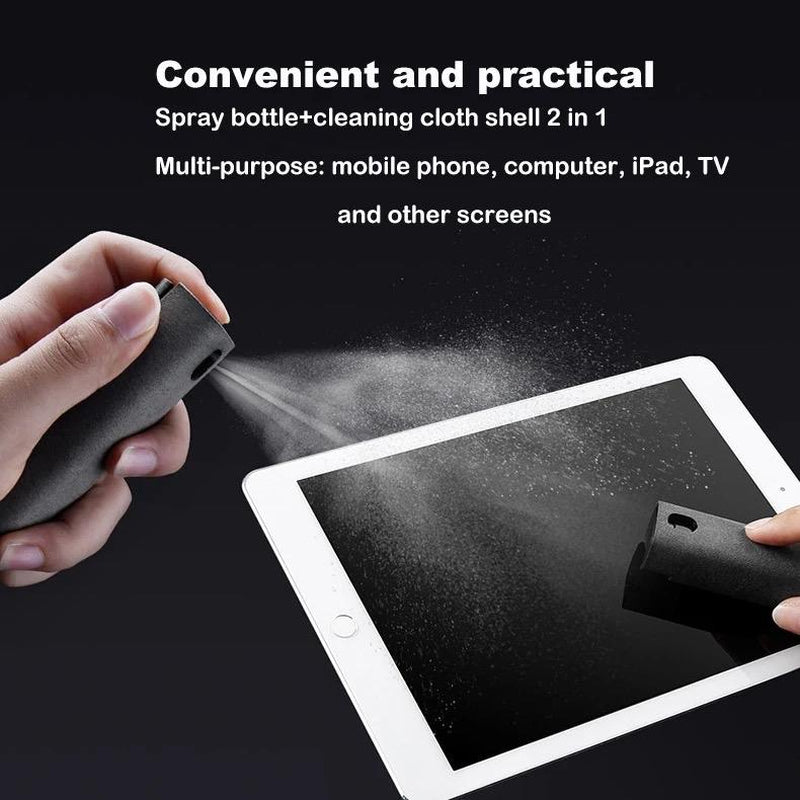 All-Purpose Mist Cleaner, Screen Cleaner, for All Phones, Laptop and Tablet Screens,Two in One Spray and Microfiber Cloth