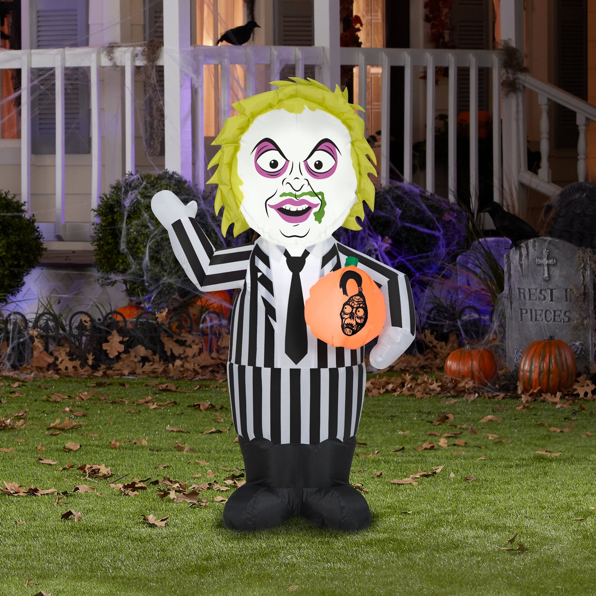 Light-Up Halloween Beetlejuice Inflatable Yard Decoration, 3.5Ft