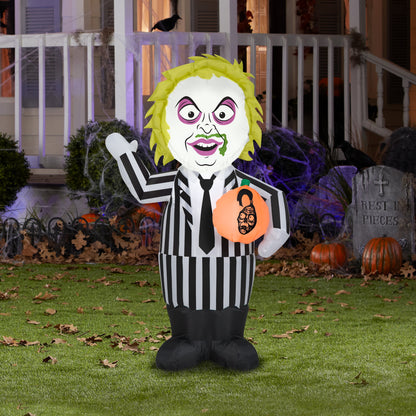 Light-Up Halloween Beetlejuice Inflatable Yard Decoration, 3.5Ft