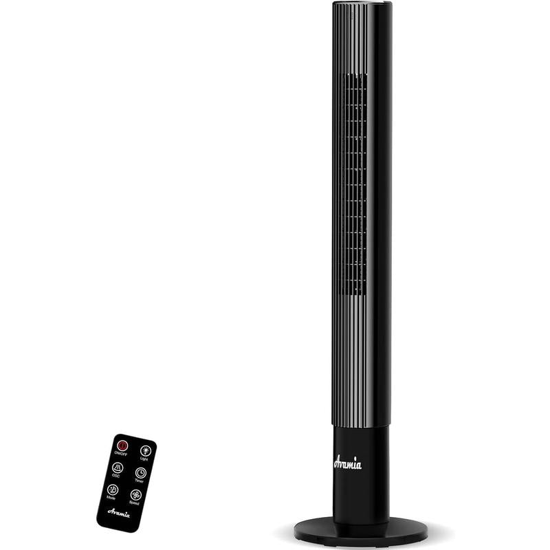 Tower Fans for Bedroom, 85° Oscillating Bladeless Fans, Standing Fans with Touch LED Display, 12H Timer, Remote, 3 Speeds 3 Modes Max 26Ft/S, 43" Cooling Quiet Floor Fan for Home Office