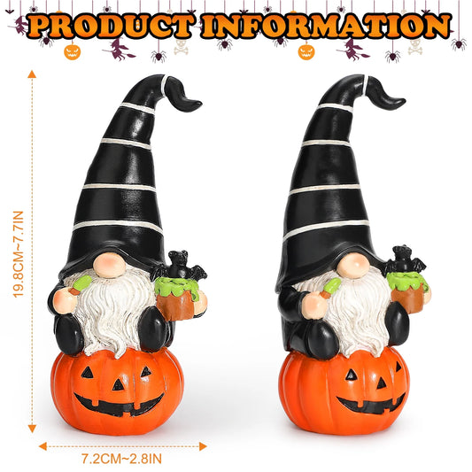 2Pcs Halloween Gnomes, Halloween Figurines, Halloween Decorations Indoor Halloween Gifts