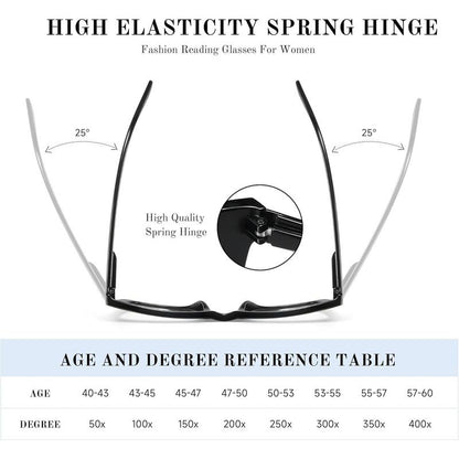 【Backtoschool】Resjok Oprah Reading Glasses 3Pack Blue Light Blocking Fashion Readers for Women with Spring Hinge Computer Square Eyeglasses