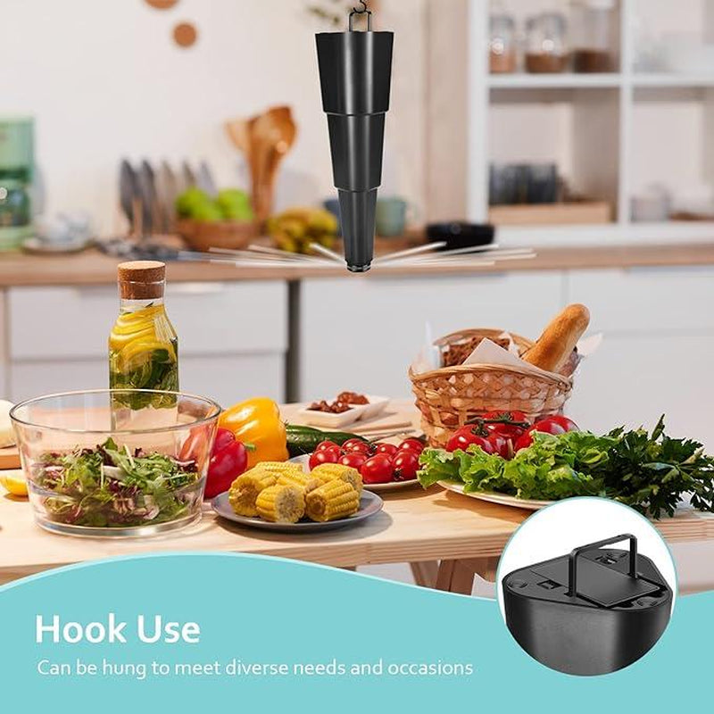 Fly Fans for Tables 4 Pack - Fly Repellent for Outdoor Indoor Meal - Portable Automatic Picnic Table Food Fly Fans -Fly Repellent Fans Spinner for Restaurant, Party, Home