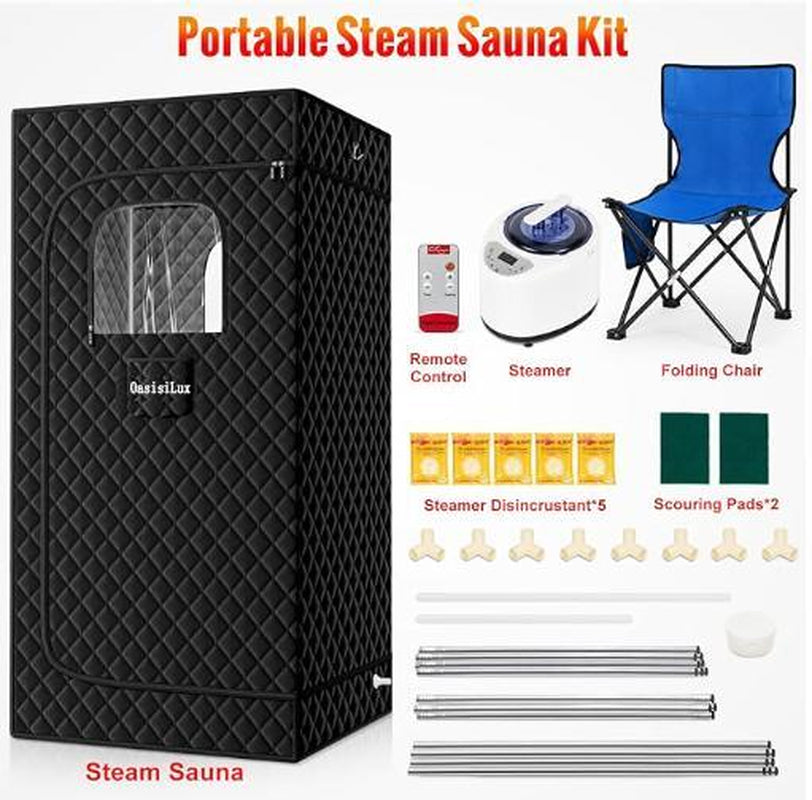 Portable Steam Sauna, Home Spa, Personal Steam Sauna, Portable Sauna for Home, Remote Control,Foldable Steam Sauna, Sauna Tent Sauna Box,Folding Chair Portable Foldable Portable Personal XL Portable Home Spa Modern Panel