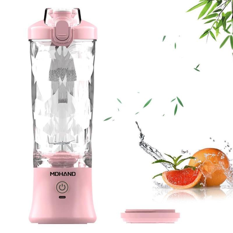 Portable Blender Cup, Electric USB Juicer Blender, Mini Blender Portable Blender for Shakes and Smoothies, Juice, Six Blades Great for Mixing, USB Rechargeable Handheld Juicer Cup for Office/Kitchen/Gym/Outdoor, Best Gift for Mother'S Day