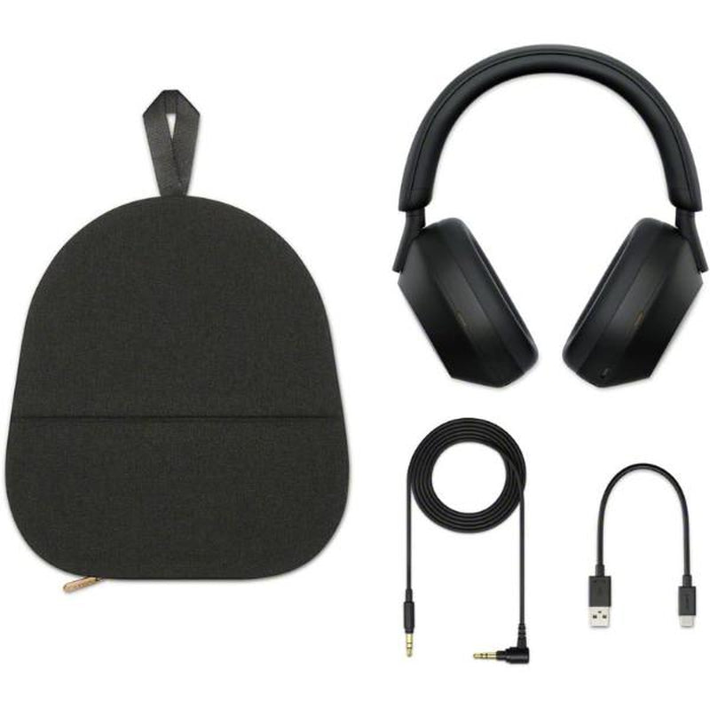 Sony WH-1000XM5 Bluetooth Wireless Headphones, Noise Cancelling and Hands-Free Calling, Lightweight And, 30-Hour Battery Life, Black Audio Charging
