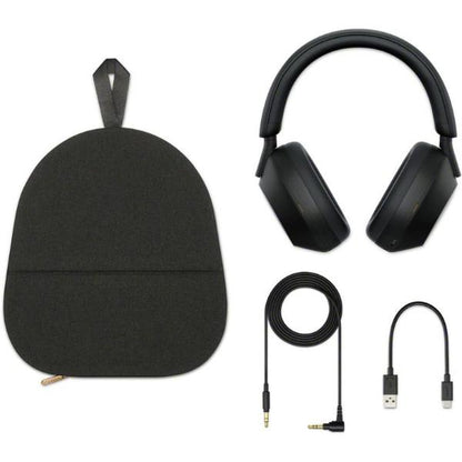 Sony WH-1000XM5 Bluetooth Wireless Headphones, Noise Cancelling and Hands-Free Calling, Lightweight And, 30-Hour Battery Life, Black Audio Charging