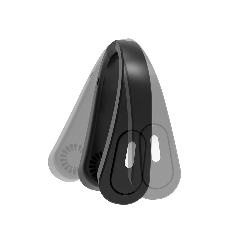 New Rechargeable Portable Neck Fan for Outdoor Black