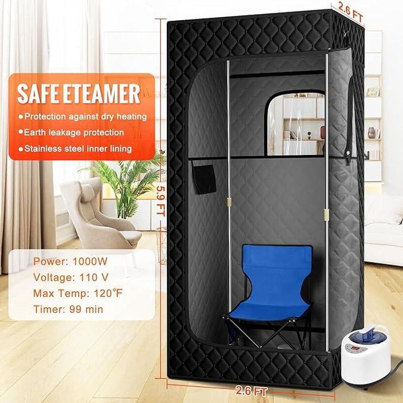 Portable Steam Sauna, Home Spa, Personal Steam Sauna, Portable Sauna for Home, Remote Control,Foldable Steam Sauna, Sauna Tent Sauna Box,Folding Chair Portable Foldable Portable Personal XL Portable Home Spa Modern Panel