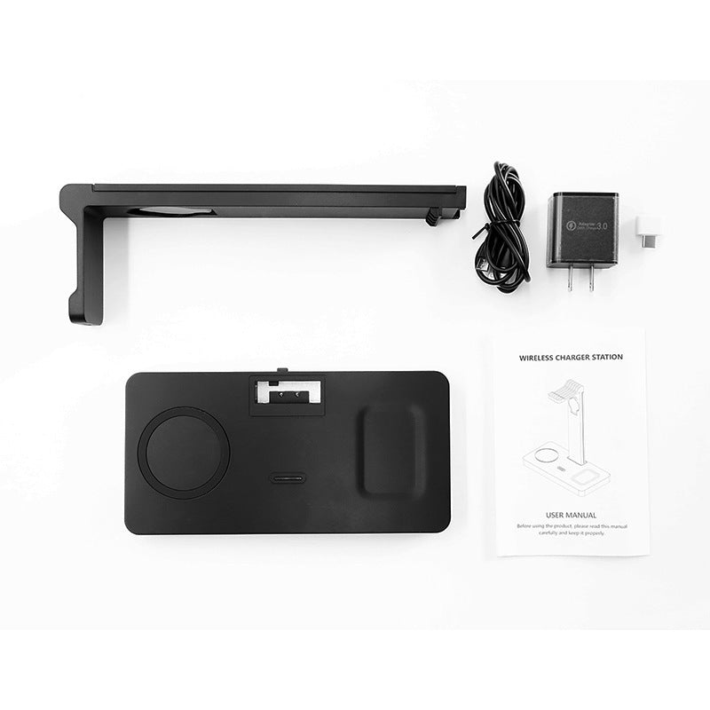 3-in-1 Wireless Charging Stand for Phone, Watch & Earbuds