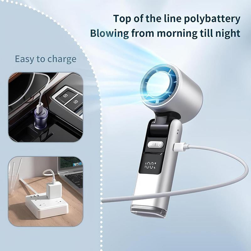 Portable Handheld Fan,Adjustable Mini Fans Speed(1-100),5000Mah Battery Rechargeable Personal Fan,Cooling Handheld Fans for Travel Camping Outdoor #Tiktokshopbacktoschool