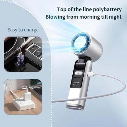 Portable Handheld Fan,Adjustable Mini Fans Speed(1-100),5000Mah Battery Rechargeable Personal Fan,Cooling Handheld Fans for Travel Camping Outdoor #Tiktokshopbacktoschool