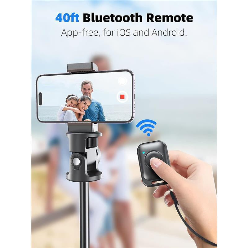[Newest] 62" Selfie Stick Tripod with Remote - Tripod for Iphone, High Strength Legs & Extendable Tube Tripod Stand, Fit for Iphone 14 Pro Max/14 Pro/13 Pro Max/ S22/Camera/ Accessories Metal Cellphone Smartphone Bluetooth
