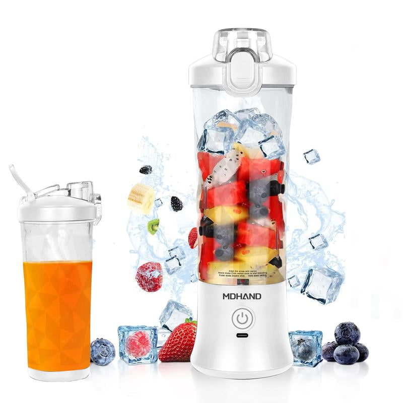 Portable Blender Cup, Electric USB Juicer Blender, Mini Blender Portable Blender for Shakes and Smoothies, Juice, Six Blades Great for Mixing, USB Rechargeable Handheld Juicer Cup for Office/Kitchen/Gym/Outdoor, Best Gift for Mother'S Day