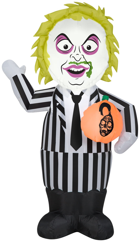 Light-Up Halloween Beetlejuice Inflatable Yard Decoration, 3.5Ft
