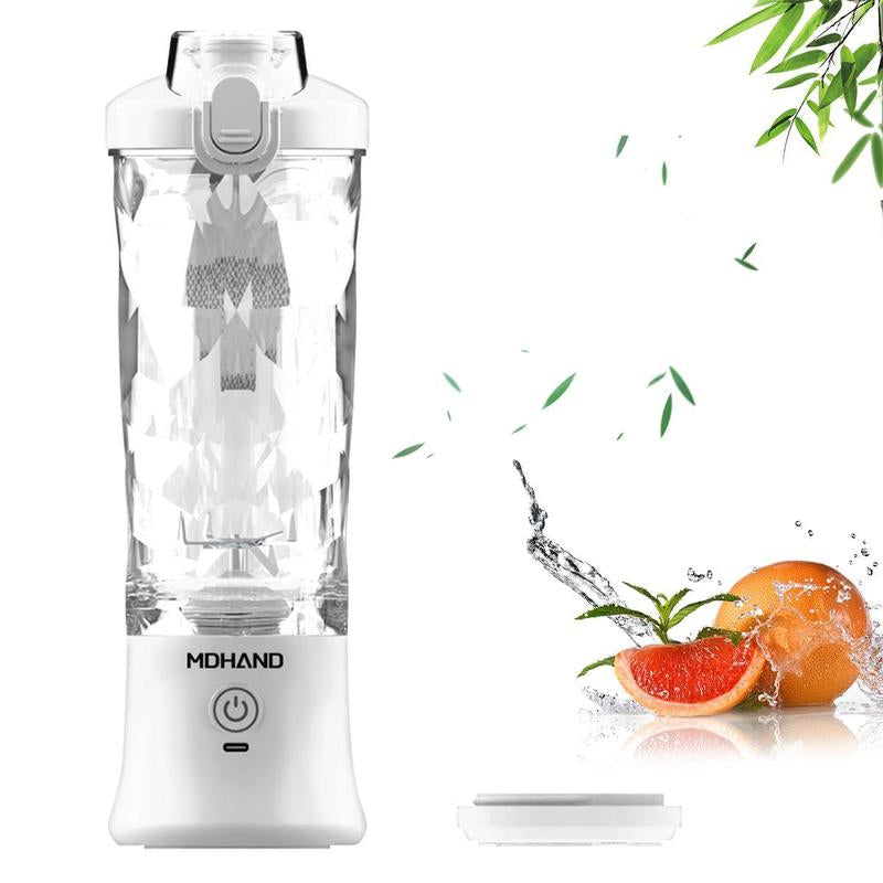 Portable Blender Cup, Electric USB Juicer Blender, Mini Blender Portable Blender for Shakes and Smoothies, Juice, Six Blades Great for Mixing, USB Rechargeable Handheld Juicer Cup for Office/Kitchen/Gym/Outdoor, Best Gift for Mother'S Day