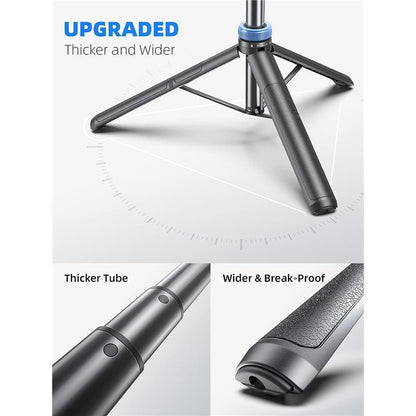 [Newest] 62" Selfie Stick Tripod with Remote - Tripod for Iphone, High Strength Legs & Extendable Tube Tripod Stand, Fit for Iphone 14 Pro Max/14 Pro/13 Pro Max/ S22/Camera/ Accessories Metal Cellphone Smartphone Bluetooth