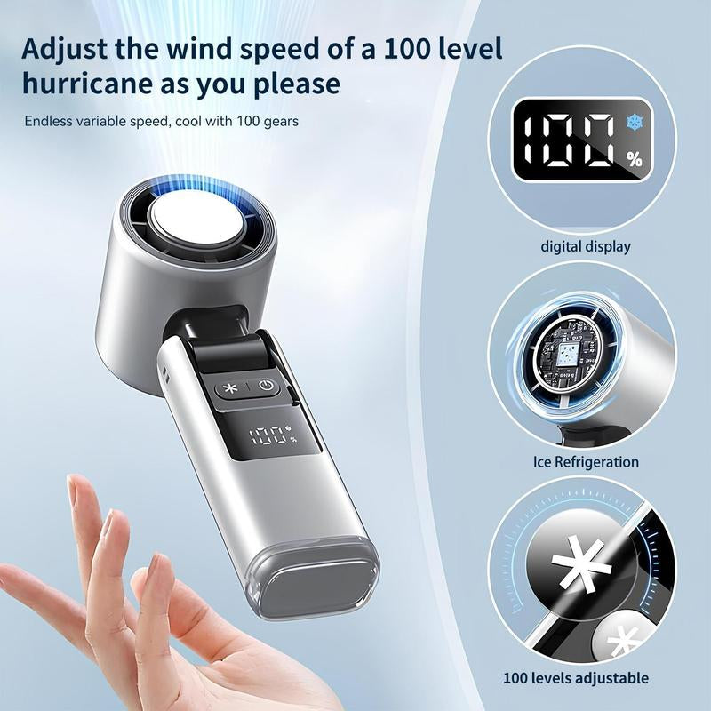 Portable Handheld Fan,Adjustable Mini Fans Speed(1-100),5000Mah Battery Rechargeable Personal Fan,Cooling Handheld Fans for Travel Camping Outdoor #Tiktokshopbacktoschool