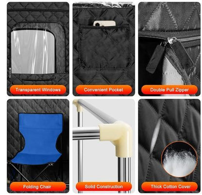 Portable Steam Sauna, Home Spa, Personal Steam Sauna, Portable Sauna for Home, Remote Control,Foldable Steam Sauna, Sauna Tent Sauna Box,Folding Chair Portable Foldable Portable Personal XL Portable Home Spa Modern Panel