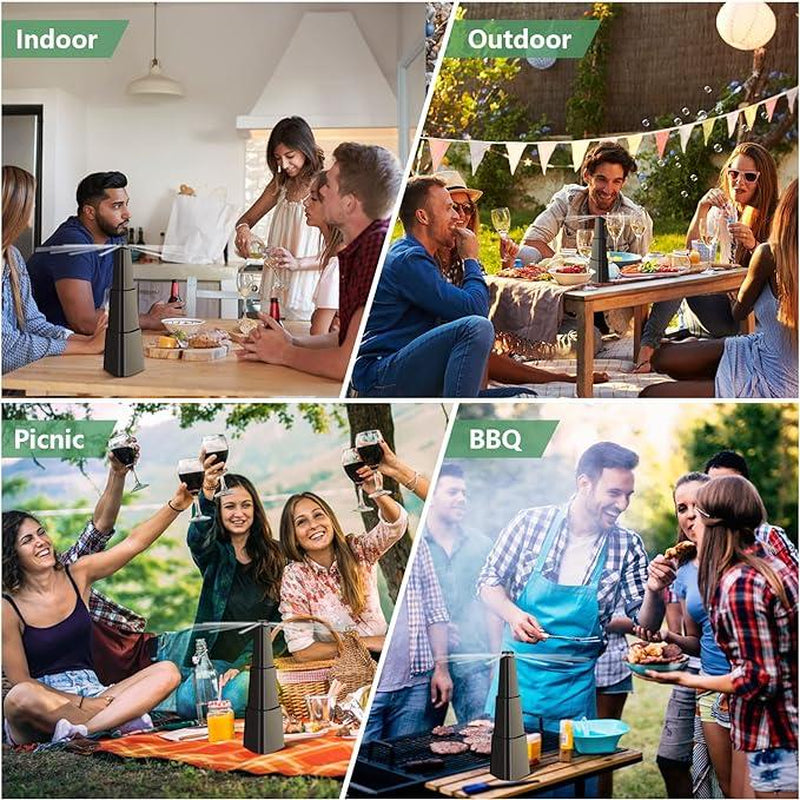 Fly Fans for Tables 4 Pack - Fly Repellent for Outdoor Indoor Meal - Portable Automatic Picnic Table Food Fly Fans -Fly Repellent Fans Spinner for Restaurant, Party, Home