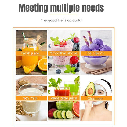Portable Blender Cup, Electric USB Juicer Blender, Mini Blender Portable Blender for Shakes and Smoothies, Juice, Six Blades Great for Mixing, USB Rechargeable Handheld Juicer Cup for Office/Kitchen/Gym/Outdoor, Best Gift for Mother'S Day