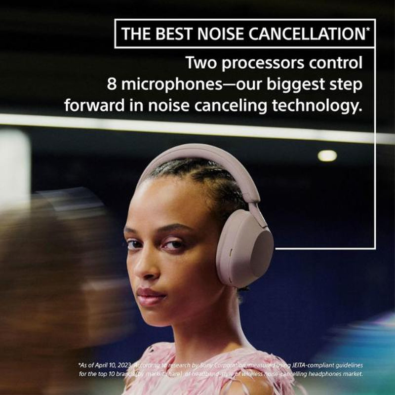 Sony WH-1000XM5 Bluetooth Wireless Headphones, Noise Cancelling and Hands-Free Calling, Lightweight And, 30-Hour Battery Life, Black Audio Charging