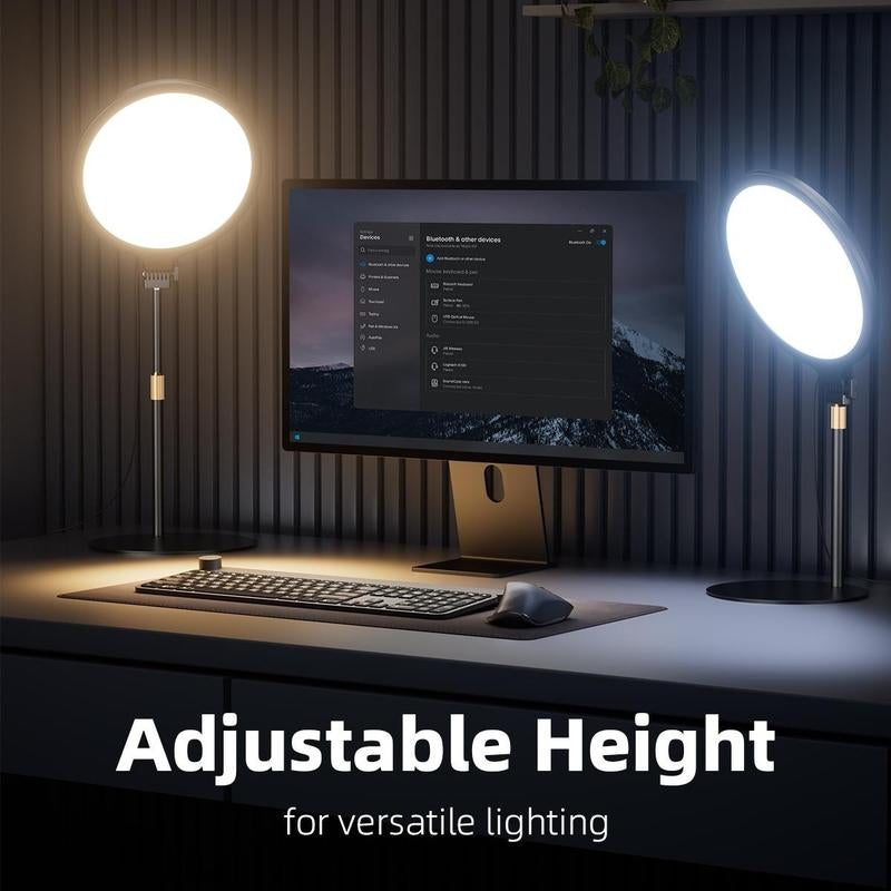 10.5" Ring Light with Stand, Weilisi Full-Screen Selfie Ring Light for Desk with Phone Holder, Adjustable Laptop Light for Video Recording, Zoom Lighting for Computer, Meeting, Live Streaming